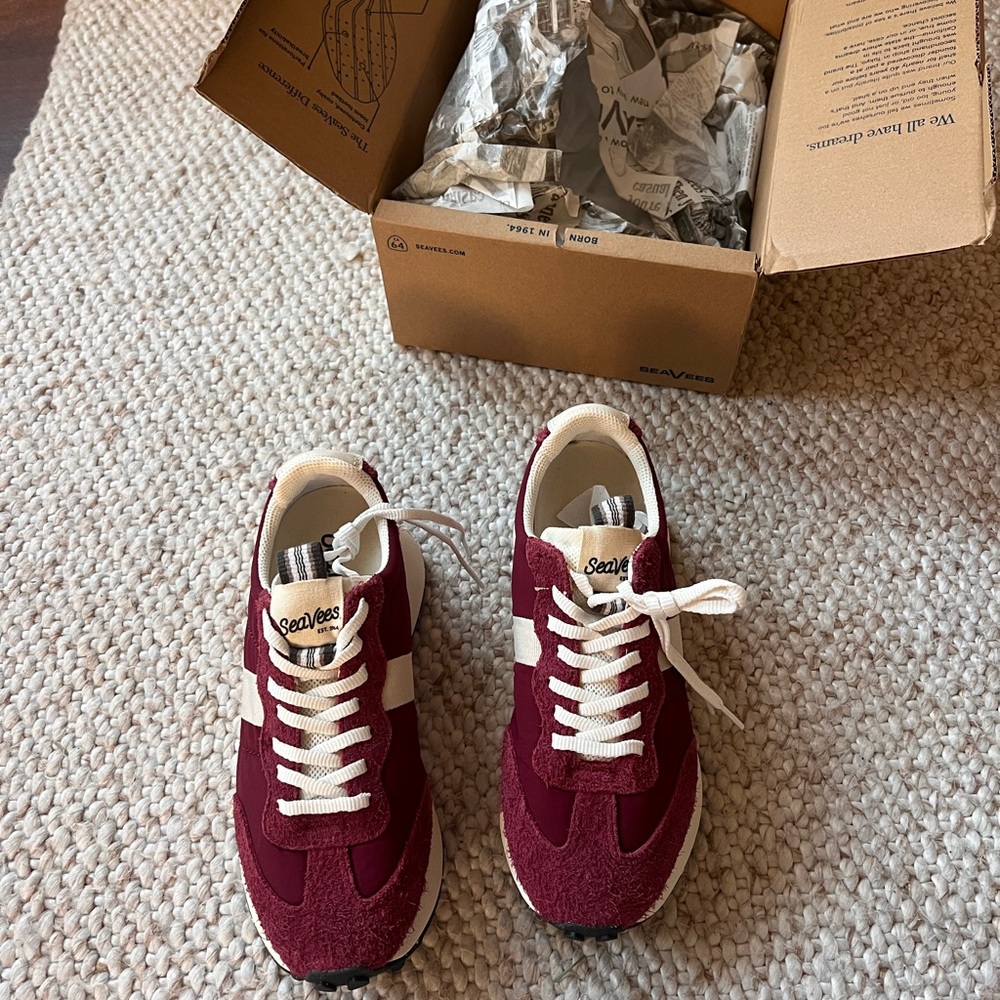 SeaVees Maroon and White Sneakers